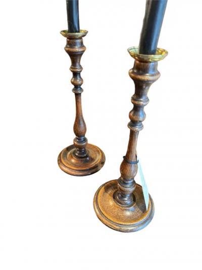 A Pair of Turned Candlesticks