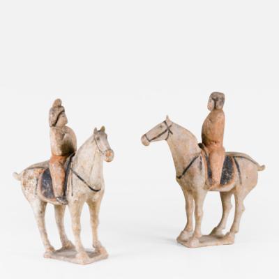 A Pair of Two Court Ladies on Horseback