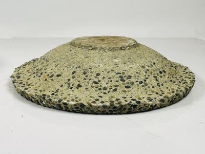 A Pair of Vintage Pebble Stone Concrete Planters