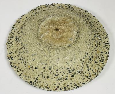A Pair of Vintage Pebble Stone Concrete Planters