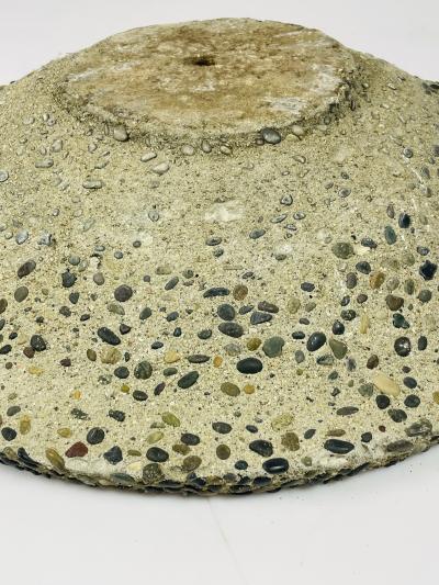 A Pair of Vintage Pebble Stone Concrete Planters