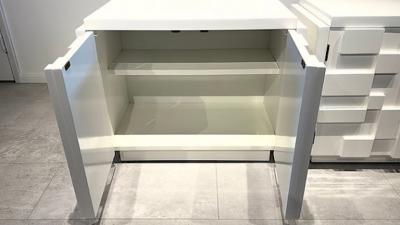A Pair of White Gloss Lacquer Nightstands Lane