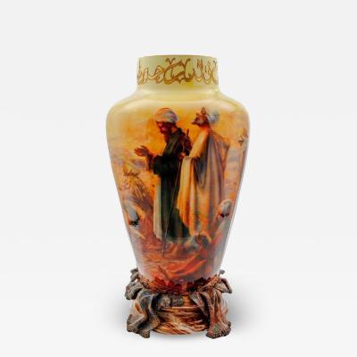 A Palatial Sevres Orientalist Vase Prayers in the Desert by Andre Dore