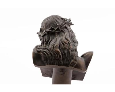 A Patinated Bronze Bust of Jesus Christ by Clesinger and Barbedienne 12 High