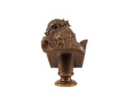 A Patinated Bronze Bust of Jesus Christ by Clesinger and Barbedienne 15 High