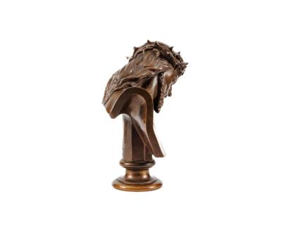 A Patinated Bronze Bust of Jesus Christ by Clesinger and Barbedienne 15 High