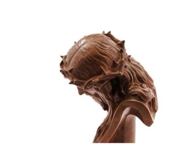 A Patinated Bronze Bust of Jesus Christ by Clesinger and Barbedienne 15 High