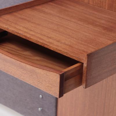 A Paul McCobb for Calvin Irwin upholstered king size teak headboard C 1950