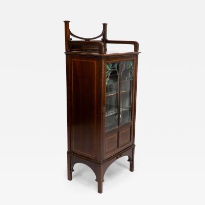 A Petite Arts Crafts Mahogany Display Cabinet in the Anglo Japanese Style