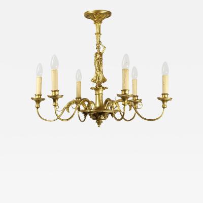 A Petite Empire 6 Arm Chandelier