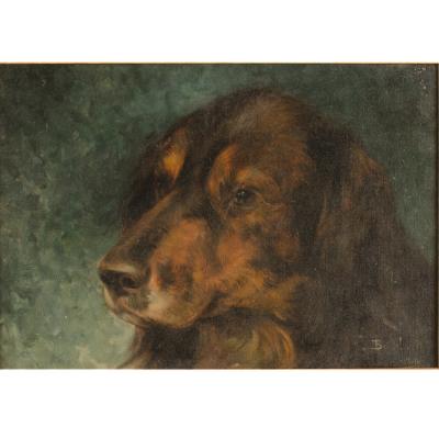 A Portrait of a Dog likely European 20th C 
