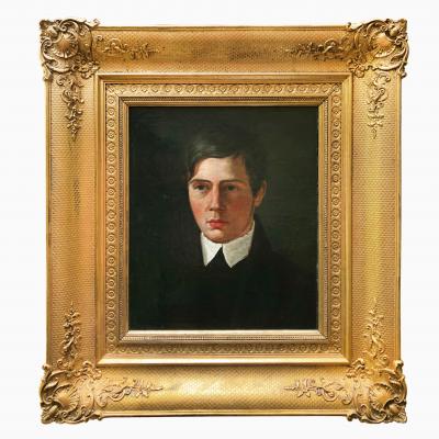 A Portrait of a Young Man Danish School Late 19th Century