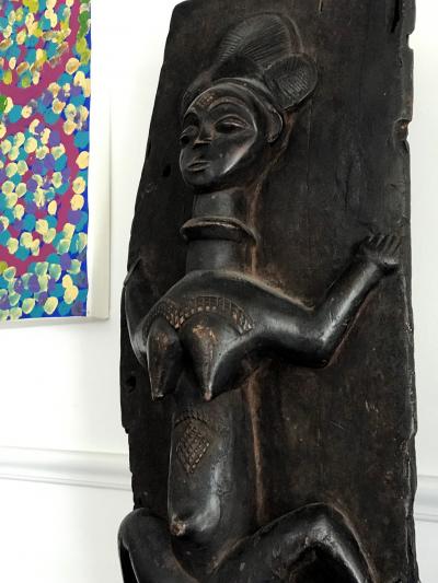 A Punu Granary Door Panel on Custom Stand with Provenance