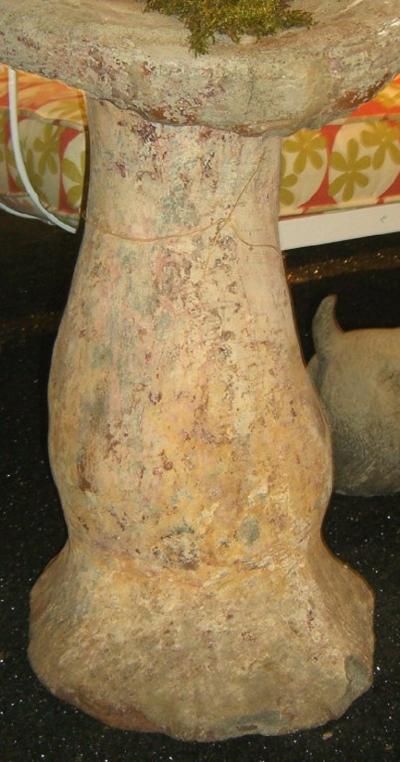 A QUINTESSENTIALLY FRENCH CAST STONE MUSHROOM GARDEN ORNAMENT