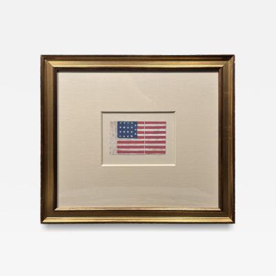 A RARE 19 STAR FLAG AMERICAN PARADE FLAG INDIANA STATEHOOD CIRCA 1870