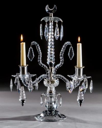 A RARE PAIR OF GEORGE III ROCOCO CANDELABRA