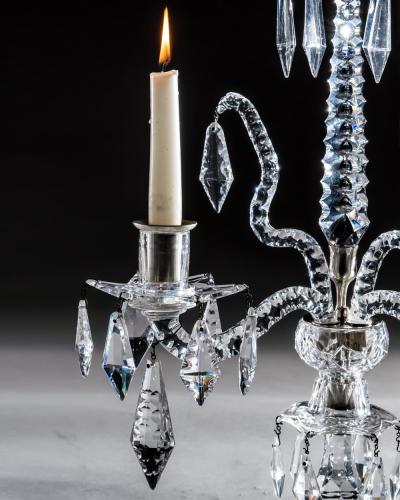 A RARE PAIR OF GEORGE III ROCOCO CANDELABRA
