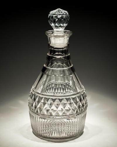 A REGENCY CUT GLASS MAGNUM DECANTER