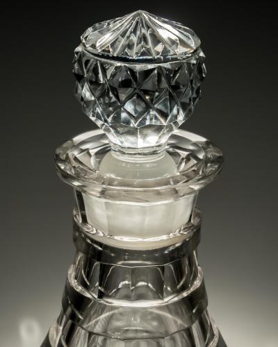 A REGENCY CUT GLASS MAGNUM DECANTER