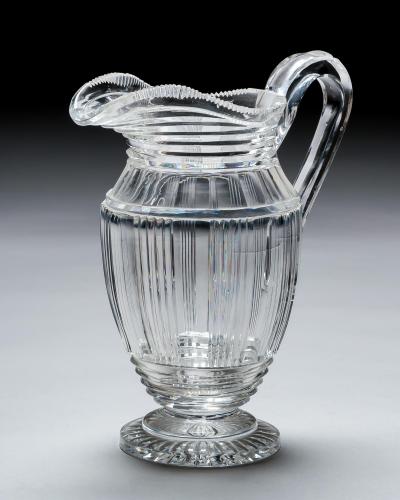 A REGENCY CUT GLASS WATER JUG