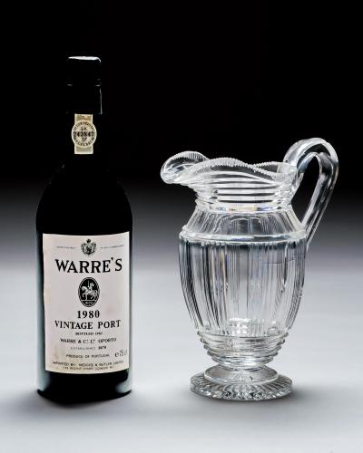 A REGENCY CUT GLASS WATER JUG