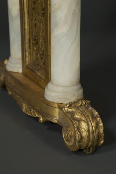 A REMARKABLE GILTWOOD FRETWORK WRITING OR CENTER TABLE
