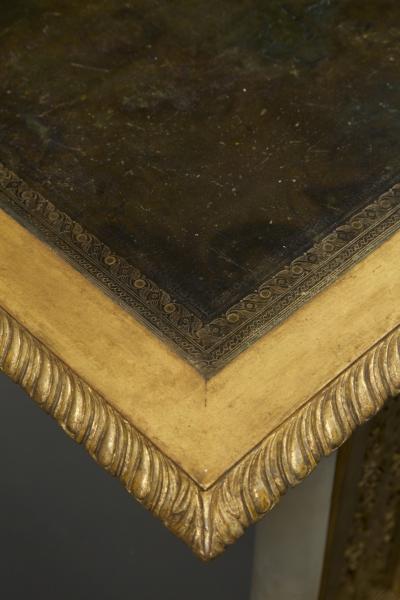 A REMARKABLE GILTWOOD FRETWORK WRITING OR CENTER TABLE