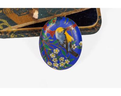 A Rare Alexis Falize Antique Gold and Cloisonn Enamel Locket Circa 1867