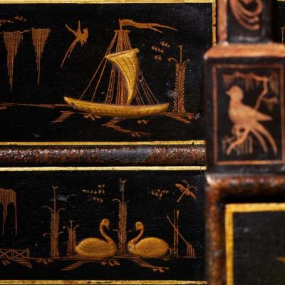 A Rare Chinese Chippendale George III cabinet on stand circa 1760 England