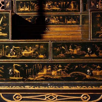 A Rare Chinese Chippendale George III cabinet on stand circa 1760 England