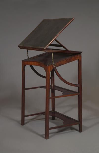 A Rare Early George III Mahogany Double Ratcheted Reading Cum Drawing Table