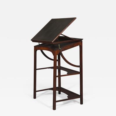 A Rare Early George III Mahogany Double Ratcheted Reading Cum Drawing Table