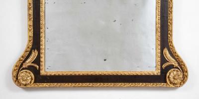 A Rare George II Period Mahogany and Gilt Wood Console Mirror