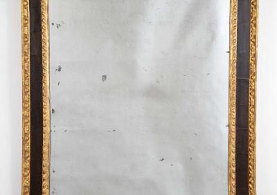 A Rare George II Period Mahogany and Gilt Wood Console Mirror