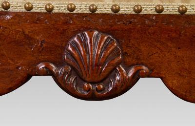 A Rare George II Walnut Shell Carved Day Bed