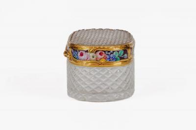 A Rare Louis XVI Gold and Enamel Rock Crystal Snuff Box Rothschild Provenance