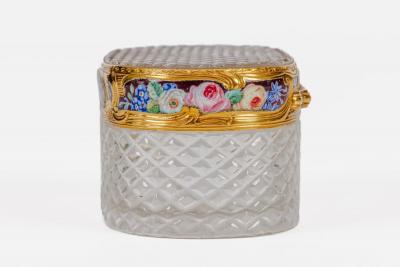 A Rare Louis XVI Gold and Enamel Rock Crystal Snuff Box Rothschild Provenance