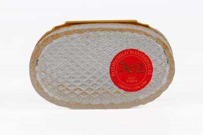 A Rare Louis XVI Gold and Enamel Rock Crystal Snuff Box Rothschild Provenance