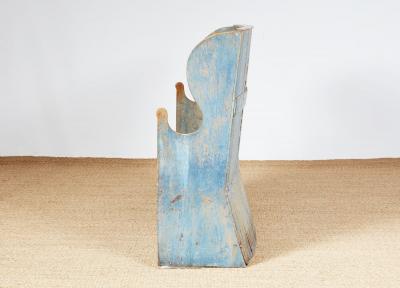 A Rare Original West Country Blue Painted Settle