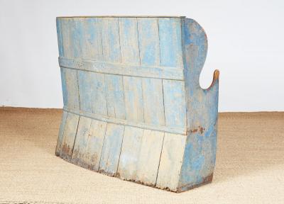 A Rare Original West Country Blue Painted Settle