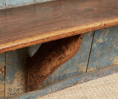 A Rare Original West Country Blue Painted Settle