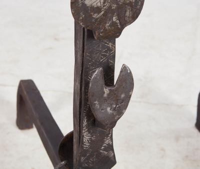 A Rare Pair of 16th Century Iberian Andirons