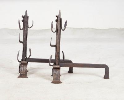 A Rare Pair of 16th Century Iberian Andirons