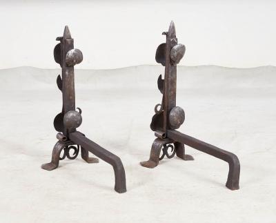 A Rare Pair of 16th Century Iberian Andirons