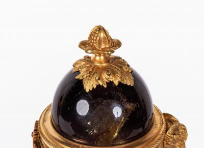 A Rare Pair of French Ormolu Mounted Blue John Vases Candlesticks C 1870