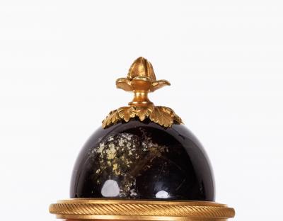 A Rare Pair of French Ormolu Mounted Blue John Vases Candlesticks C 1870