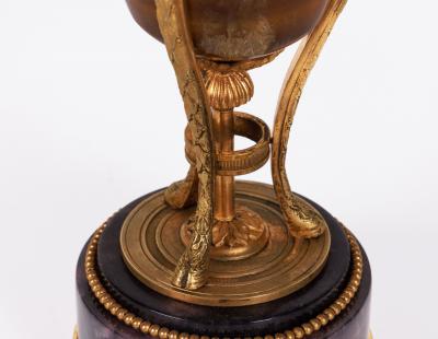 A Rare Pair of French Ormolu Mounted Blue John Vases Candlesticks C 1870
