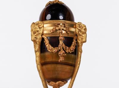 A Rare Pair of French Ormolu Mounted Blue John Vases Candlesticks C 1870