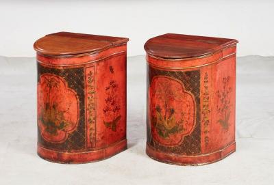 A Rare Pair of Luxury Chinoiserie Tea Cannister Shop Fittings