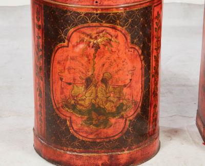 A Rare Pair of Luxury Chinoiserie Tea Cannister Shop Fittings